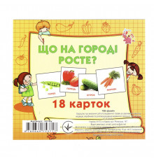 Развивающие карточки для детей Что растет на огороде J018y, 18 картинок