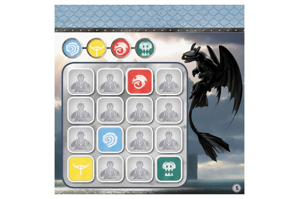 Судоку для детей "Драконьи всадники" 1191003 с наклейками