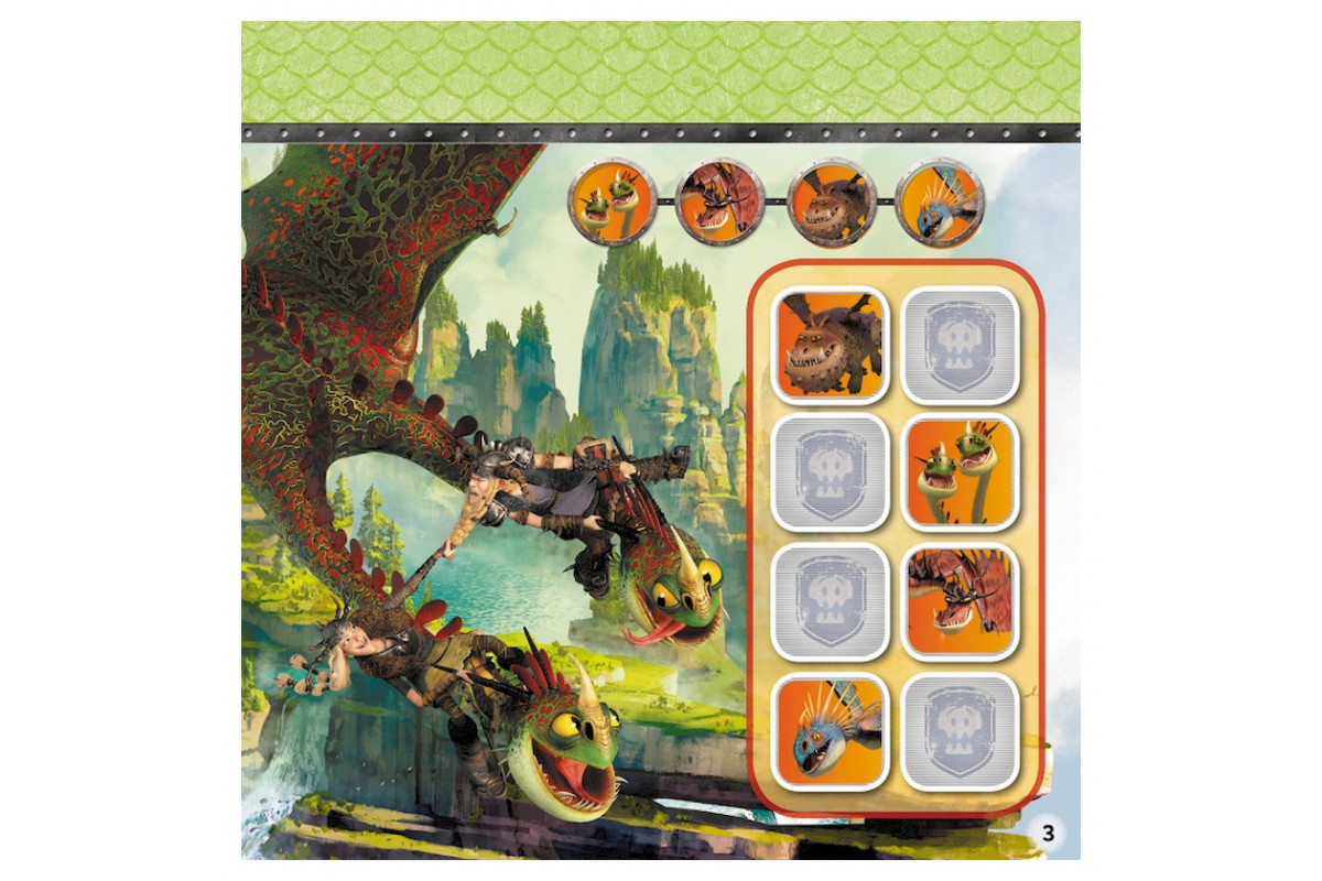 Судоку для детей "Драконьи всадники" 1191003 с наклейками