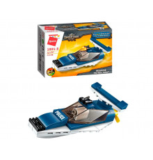 Конструктор Qman 1801-1-8 поліція, транспорт, 45-49 деталей  Катер