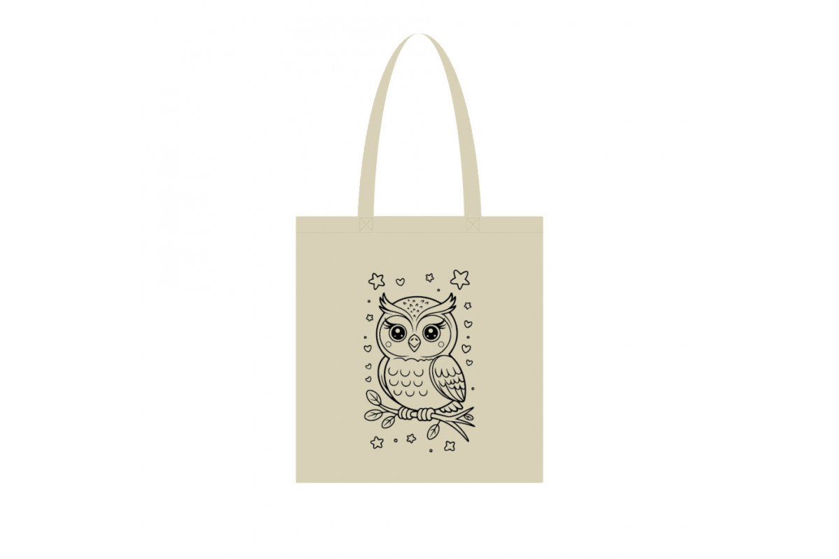 Экосумка для покупок "Сова" Сумка-шоппер 190CCT-3, 38 x 42 см (190г/м2)