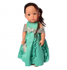 Интерактивная кукла в платье M 5414-15-2  с изучением стран и цифр Turquoise