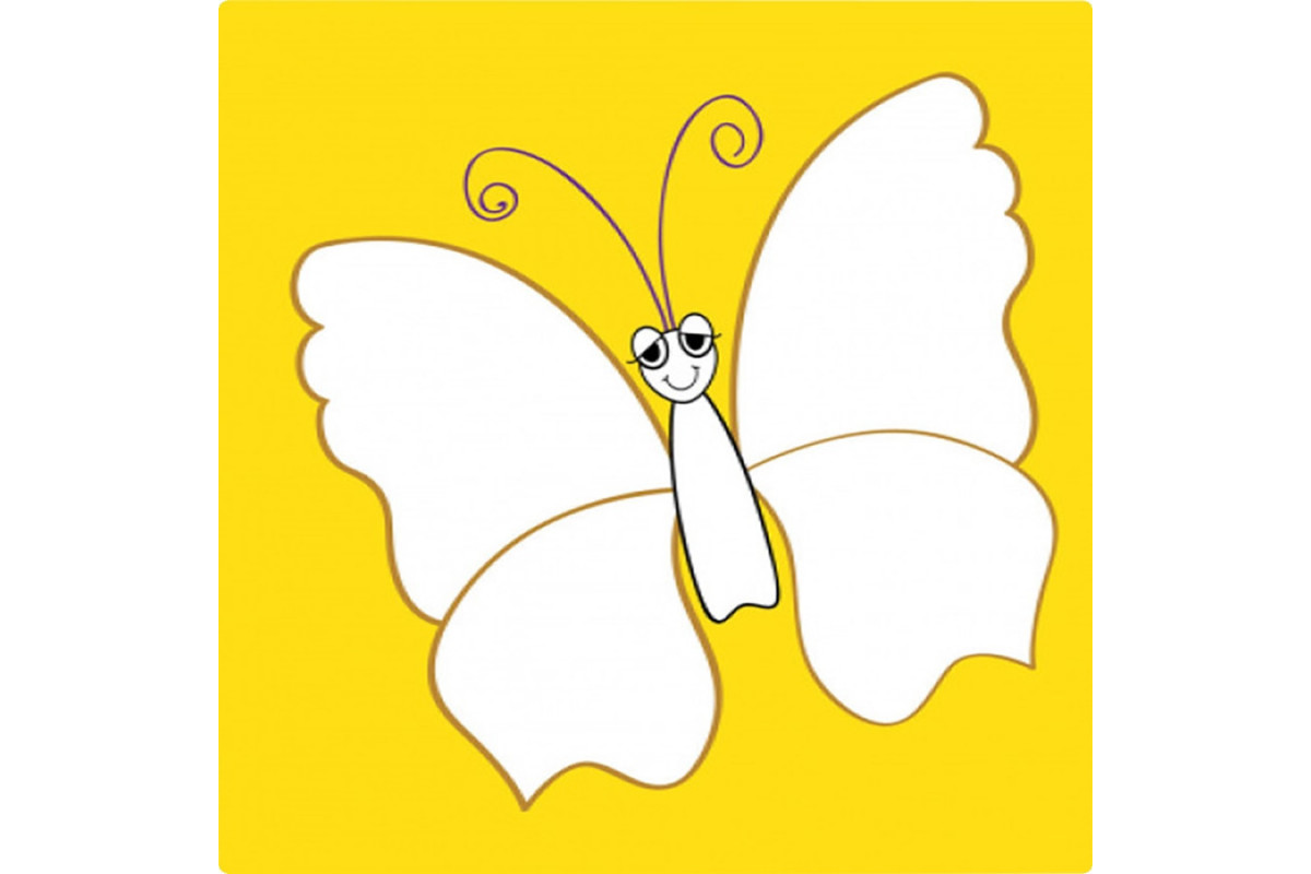 Развивающая книжка Наклейки-картинки "Бабочка" 668001, 8 страниц