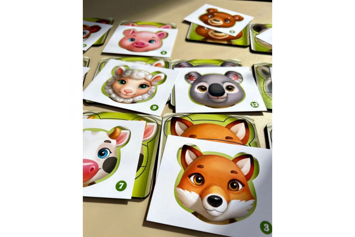 Деревянный пазл-вкладыш "Собери животных" Ubumblebees (ПСФ134) PSF134, 39 деталей