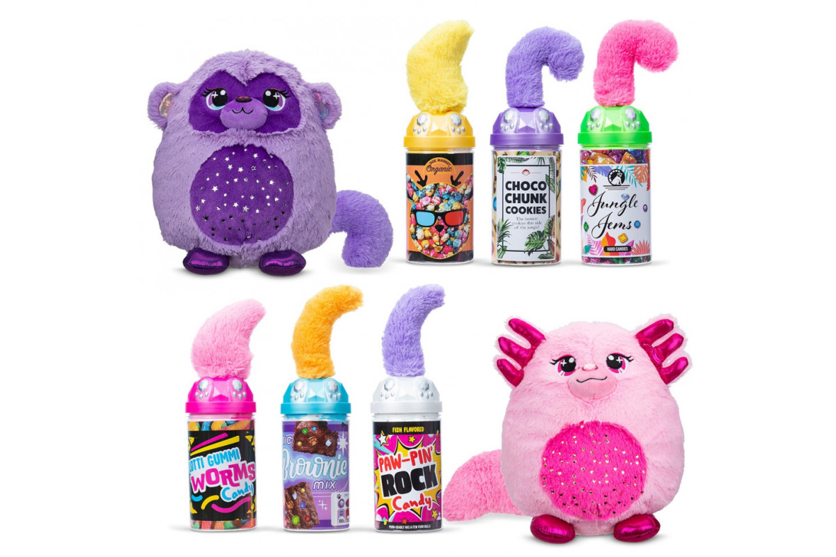 Мягкая игрушка-сюрприз "Зверюшка в банке" Misfittens 03962 серии "Gemstones" в ассортименте