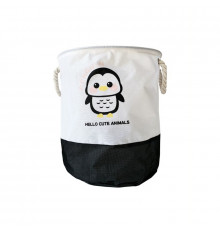 Корзина для игрушек и белья "Hello cute animals Пингвин" MGZ-1006(Black) 35 х 40 см