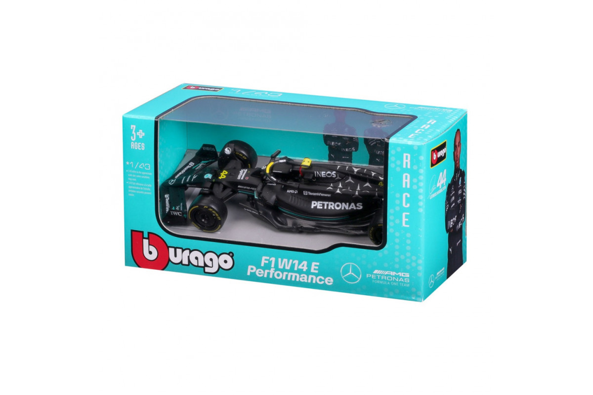 Колекційна автомодель "Mercedes-AMG F1 W14 E Performance (2023)" Bburago 18-38080, 1:43 масштаб