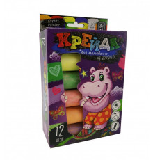 Детские мелки для рисования на асфальте большие MEL-01-06, 12 шт