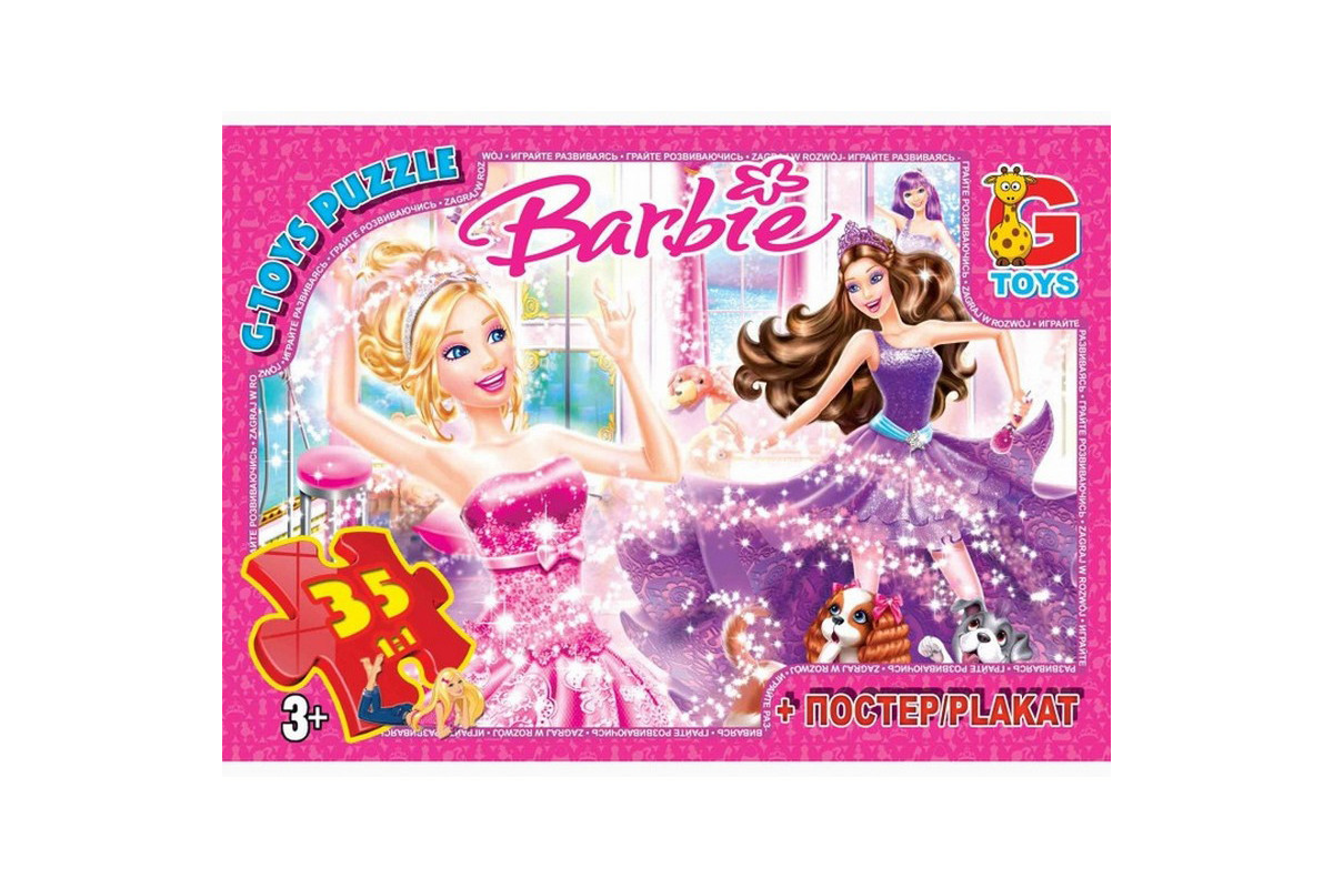 Дитячий пазл "Barbie" BA001 плакат 35 елементів