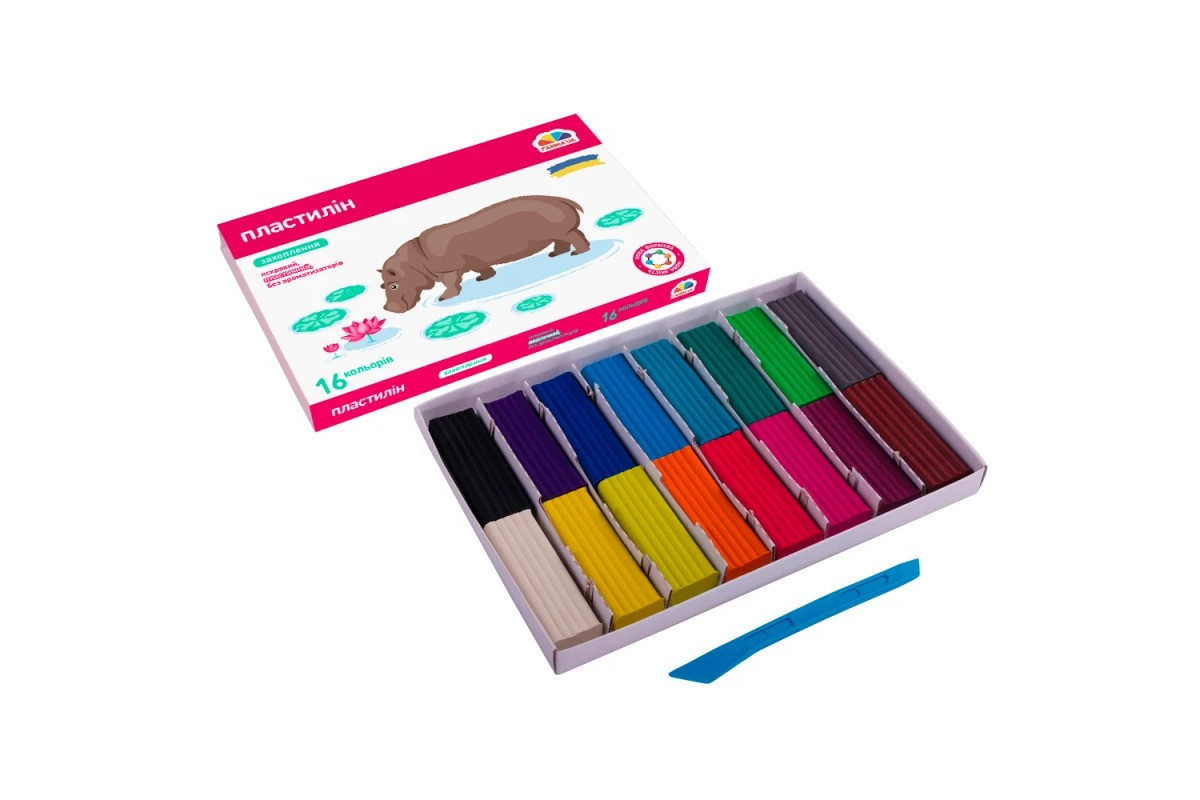 Набор для лепки пластилин "Увлечение" 200314, 16 цветов