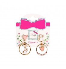 Дитячі сережки "Fashion Котики" T24633 рожеві