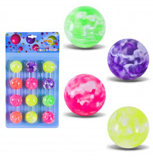 Мяч прыгунок "Блестящий" PR2508 в наборе 12 штук