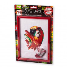 Набір для вишивання хрестиком на канві "Папуга" VKB-01-14, 14 кольорів ниток