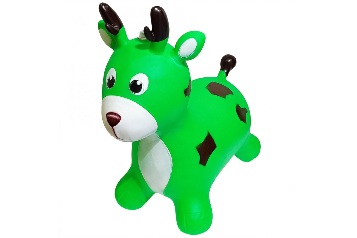 Детская игрушка-прыгун "Олень" RB2519 музыка, свет Зеленый