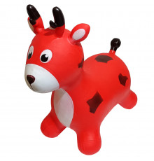 Детская игрушка-прыгун "Олень" RB2519 музыка, свет Красный