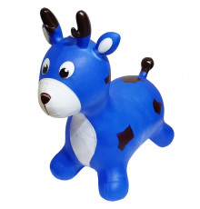 Детская игрушка-прыгун "Олень" RB2519 музыка, свет Синий