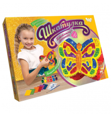 Шкатулка своїми руками Блискуча мозаїка SHR-01-2 для оформлення інтер'єру  Жовтий