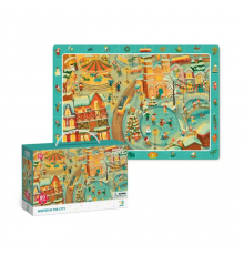 Детский пазл обсервационный "Зима в городке" DoDo 300352, 80 деталей