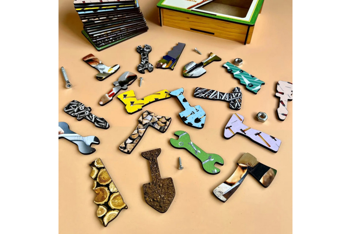 Дерев'яні Дощечки Сегена "Інструменти" Ubumblebees (ПСФ098) PSF098 з візерунками