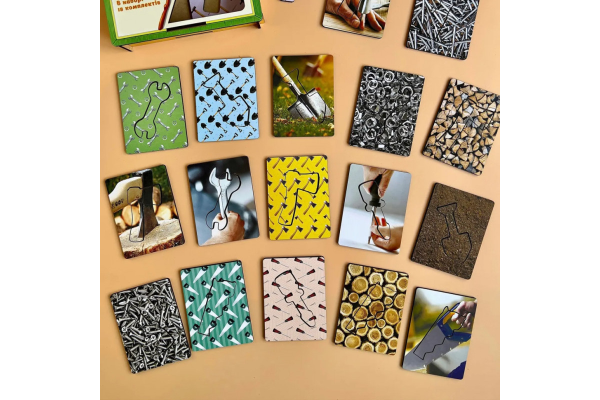 Дерев'яні Дощечки Сегена "Інструменти" Ubumblebees (ПСФ098) PSF098 з візерунками