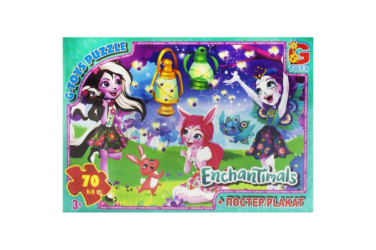 Дитячий пазл класичний "Enchantimals" EA203 постер 70 елементів
