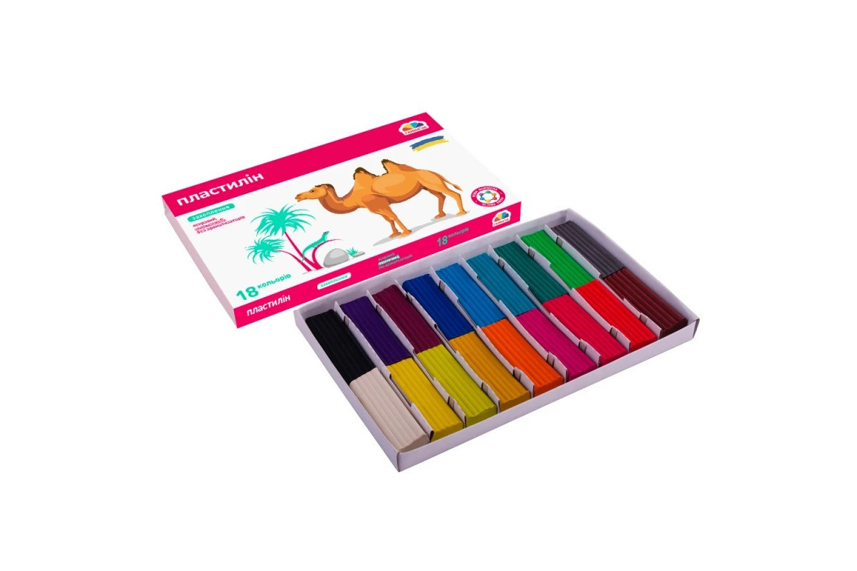 Набор для лепки пластилин "Увлечение" 200315, 18 цветов