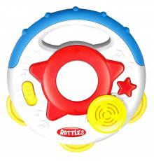 Музыкальная игрушка Бубен HUANGER 789-2 на батарейках Желтый