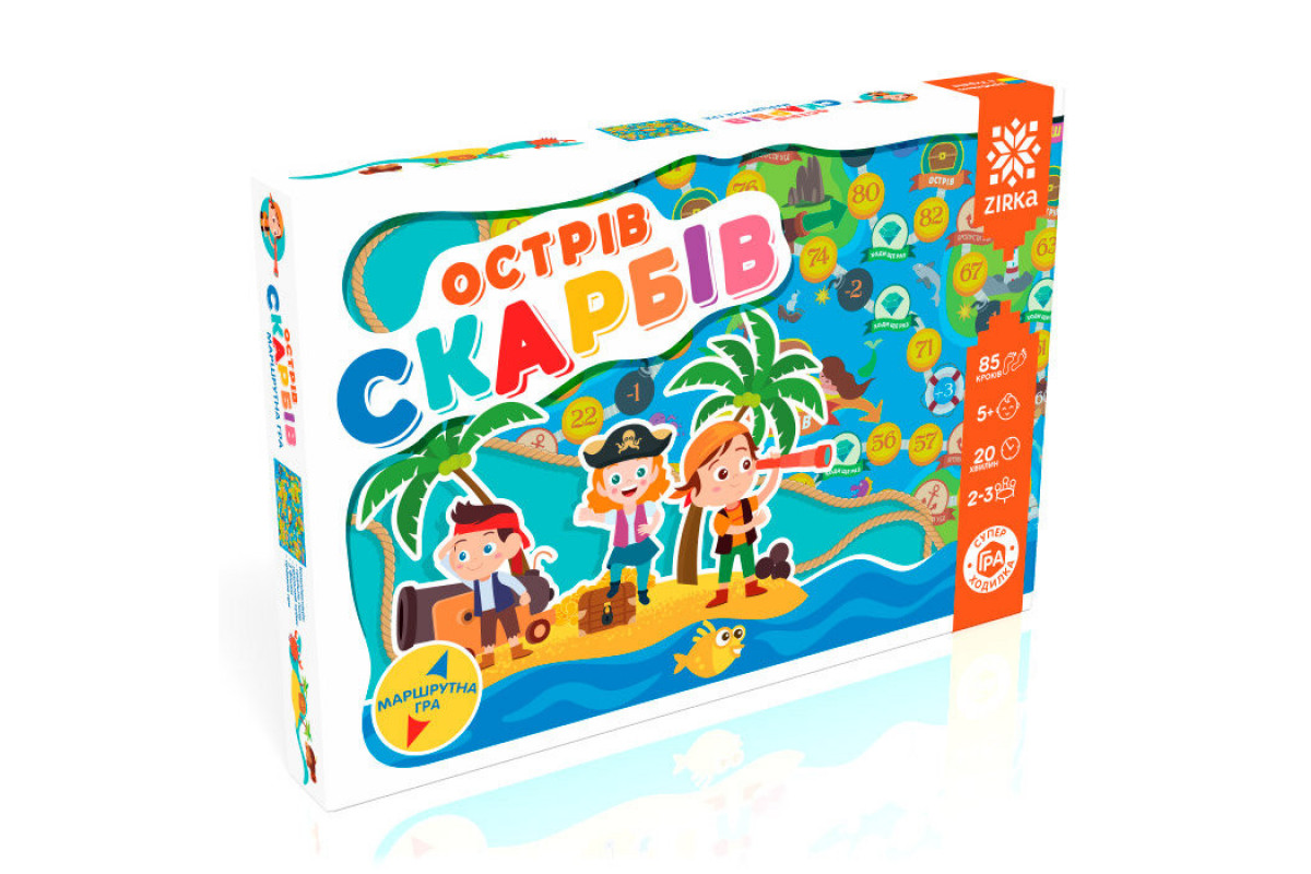 Настольная игра - ходилка "Остров сокровищ" 76640 на  укр. языке