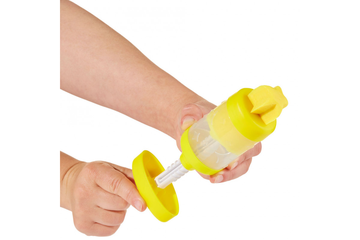 Незастывающая масса для лепки с прессом 595106, 5х6х19 см Желтый