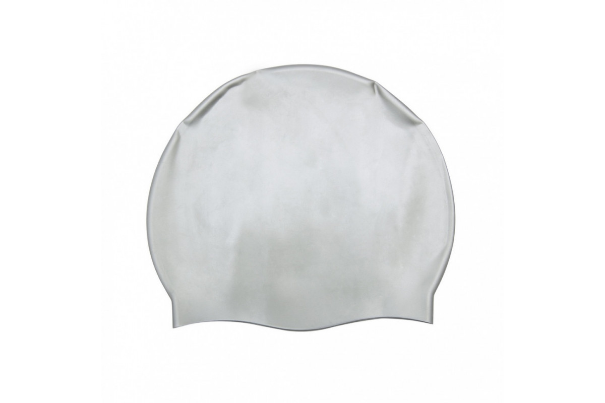Шапочка для плавания 26006 резиновая Серый