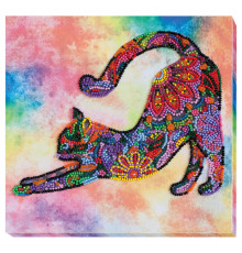 Набор-миди для вышивки бисером "Игривый котенок" AMB-060 20х20 см