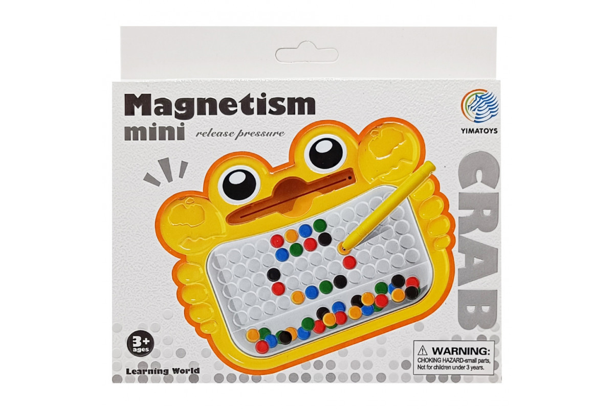 Дитяча магнітна мозаїка YM-80 дощечка, паличка