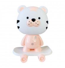 Ночник детский «Тигр на скейте» MGZ-1408(Pink) сетевой, питание от USB
