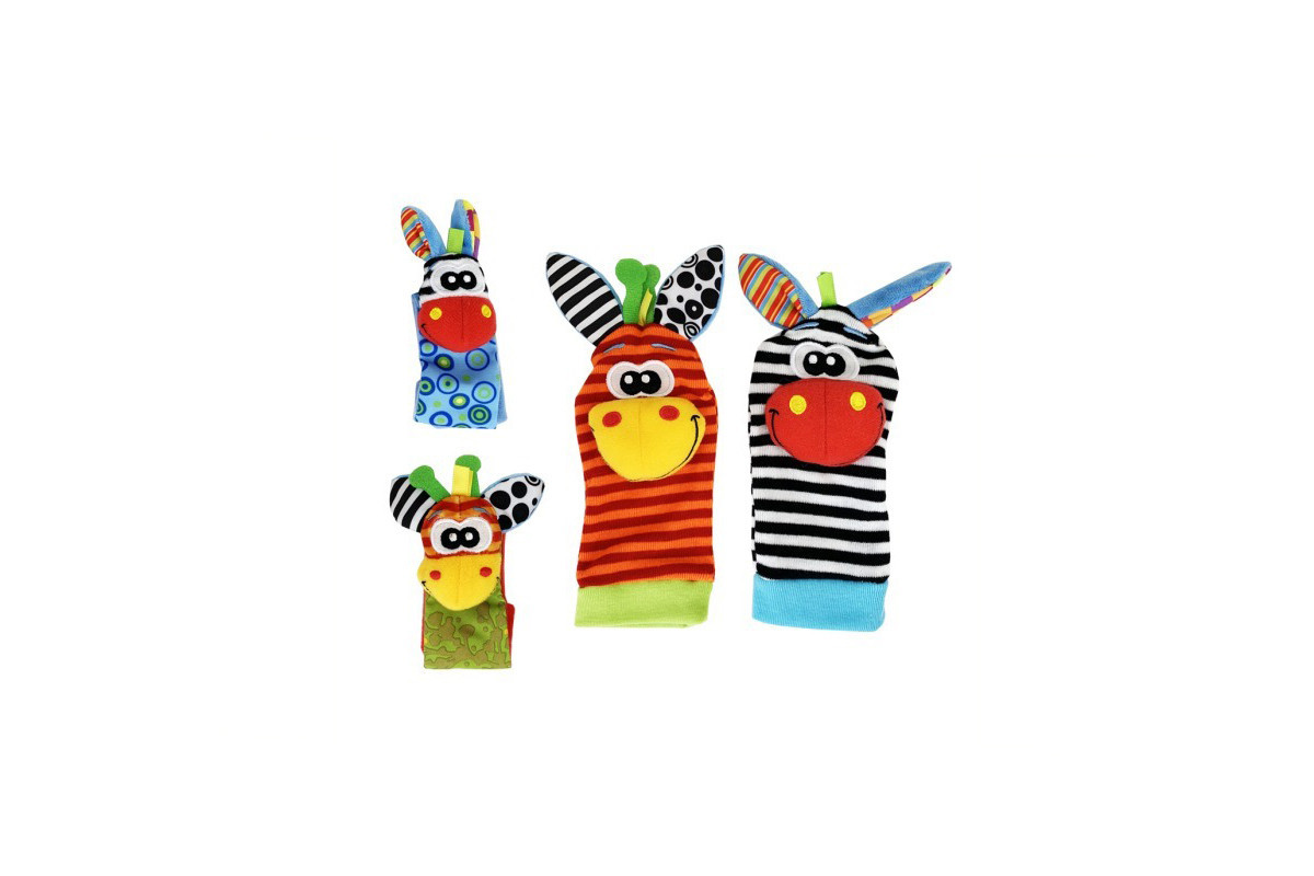 Набір шкарпетки та браслетики "Зебра та жираф" MGZ-1209