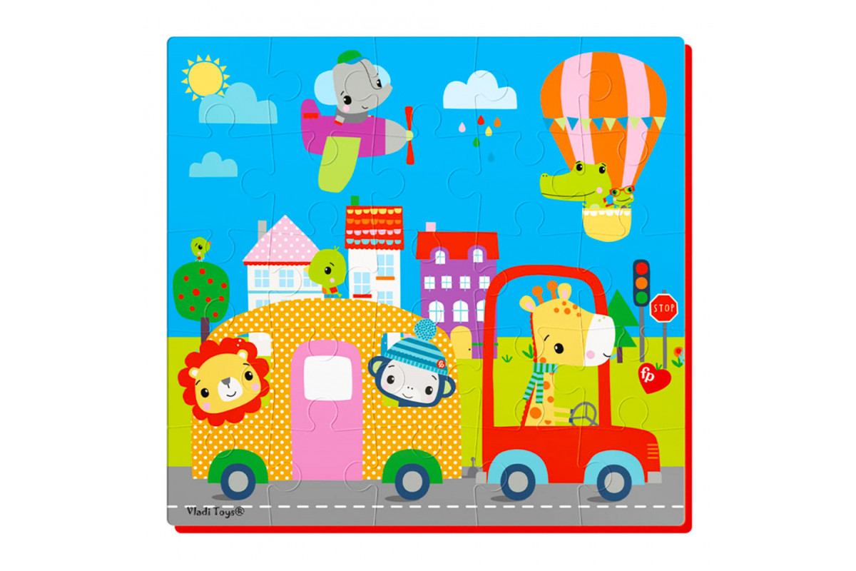 Мягкие пазлы "Город" Vladi Toys VT1109-05, 25 эл