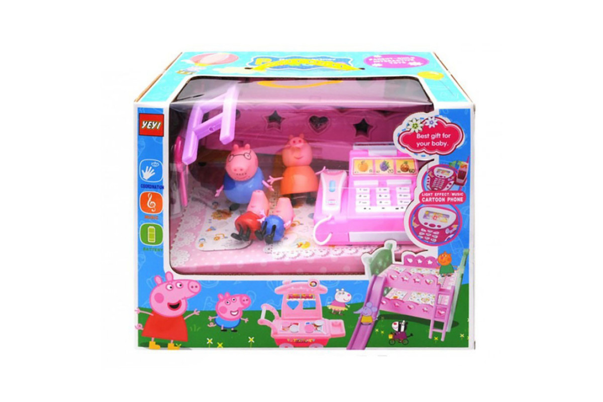 Игровой набор "Свинка Пеппа с семьей" YM601A в коробке