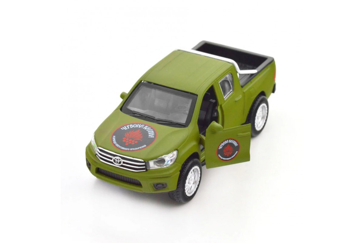 Автомодель серии «Шевроны Героев» Toyota Hilux «Красная калина» TechnoDrive KM6119