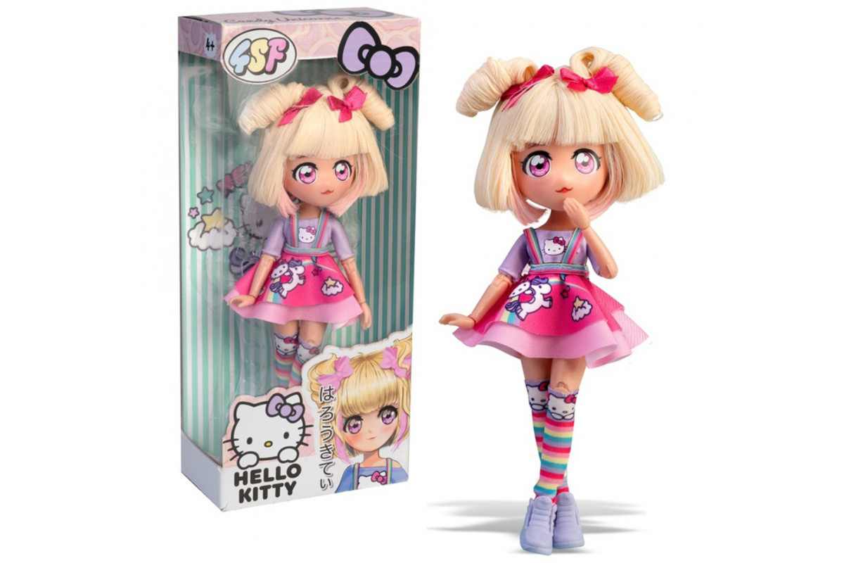 Дитяча лялька "Цукерка Єдиноріг" 4SF Manga Dolls HKTF0400 серії "Hello Kitty"
