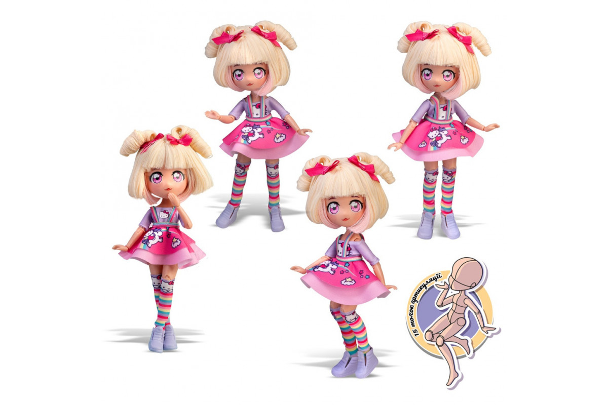 Дитяча лялька "Цукерка Єдиноріг" 4SF Manga Dolls HKTF0400 серії "Hello Kitty"
