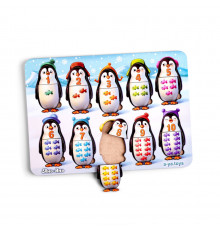 Деревянный пазл-вкладыш "Пингвинчики" Ubumblebees (ПСД164) PSD164 счет