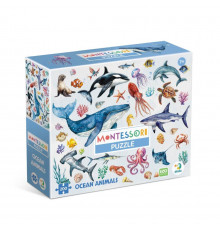 Детский пазл Монтессори "Океанические животные" 300630, 200 элементов