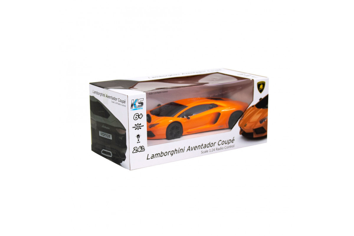 Автомобиль на радиоуправлении LAMBORGHINI AVENTADOR LP 700-4 KS DRIVE 124GLBO светятся фары