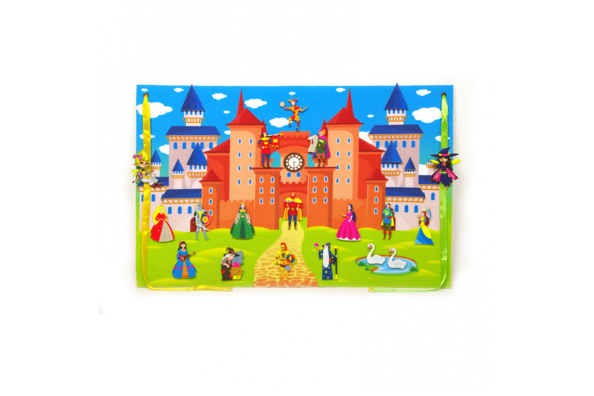 Игровой коврик "Замок принцессы" 190013 фигурки на липучках