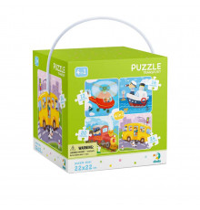 Детский набор пазлов "Транспорт" DoDo 300132, 4 в 1