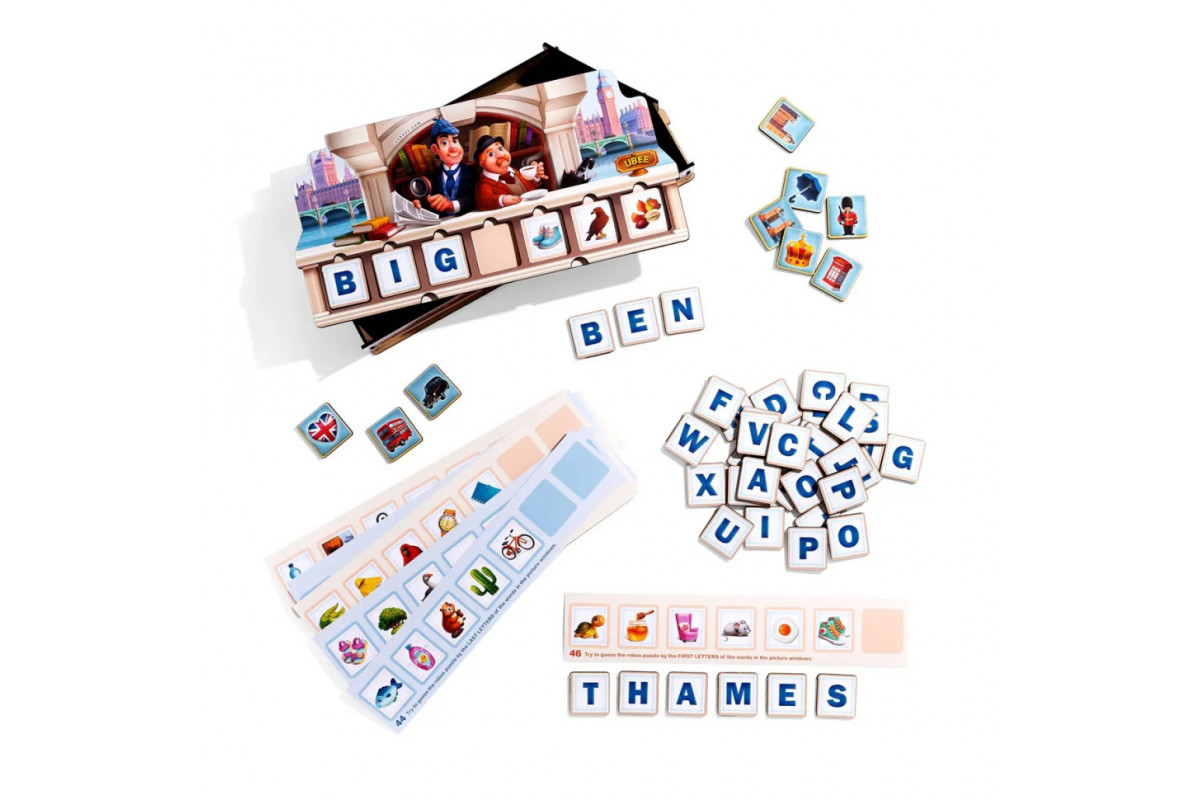 Дерев'яна дитяча розвивальна гра "Ребус" (ПСД256) PSD256 ENG