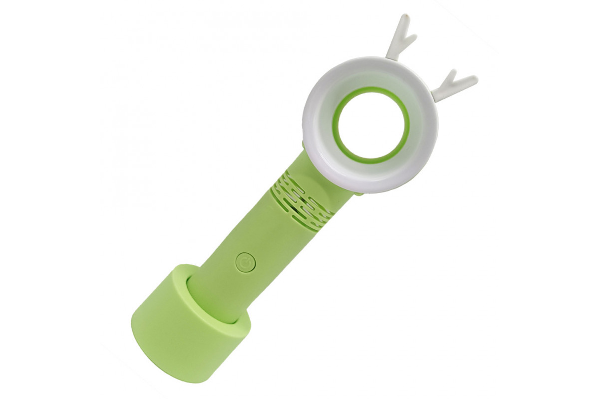 Вентилятор ручной портативный 301AB, с подставкой Зеленый