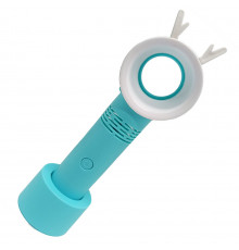 Вентилятор ручной портативный 301AB, с подставкой Бирюзовый