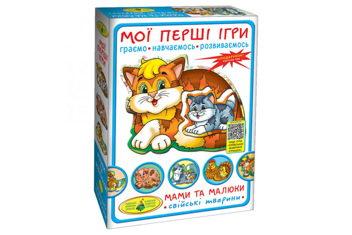 Детская настольная игра Мамы и малыши 81091 домашние животные