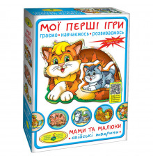 Детская настольная игра Мамы и малыши 81091 домашние животные