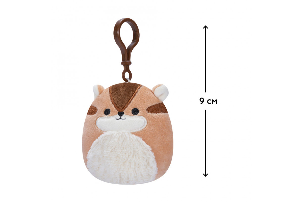 Мягкая игрушка на клипсе Бурундук Мельзи SQUISHMALLOWS SQCP00148, 9 см